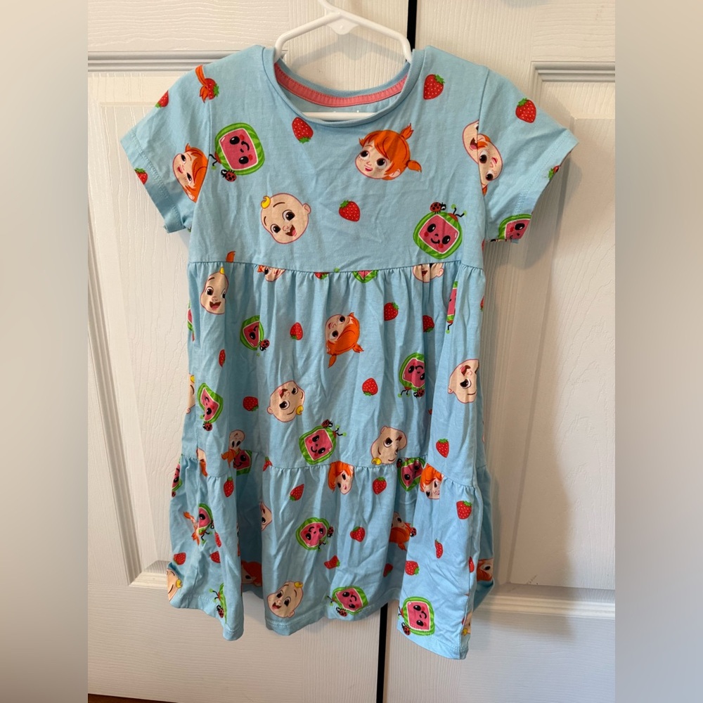 Blue Puff Sleeve Casual Sundress